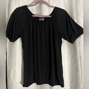 Worthington Stretch Women’s Size Small Top Short Sleeve Black
